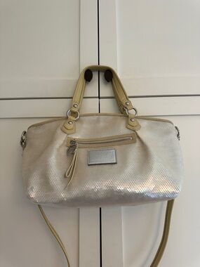 COACH POPPY SEQUINED CONVERTIBLE SATCHEL
